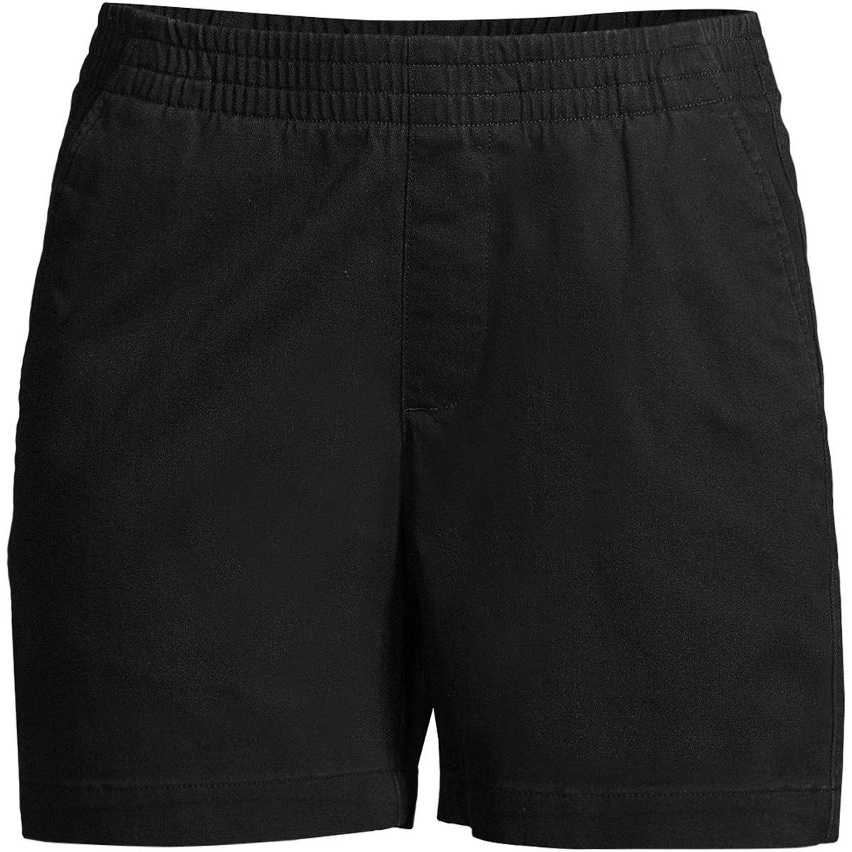 Womens Lands End Pull-On Chino Shorts Black Product Image