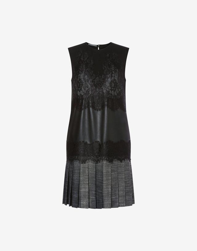 Dress with lace and pleated skirt Product Image