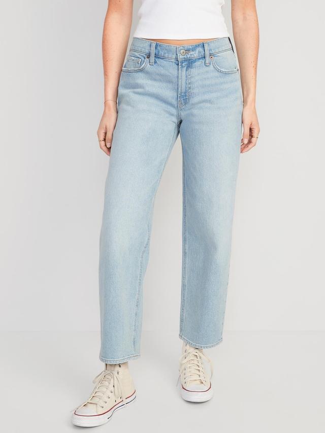 Mid-Rise Boyfriend Loose Jeans Product Image