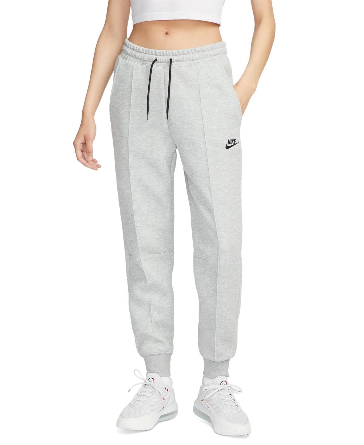 Nike Womens Sportswear Tech Fleece Mid-Rise Jogger Pants - Aster Pink Product Image