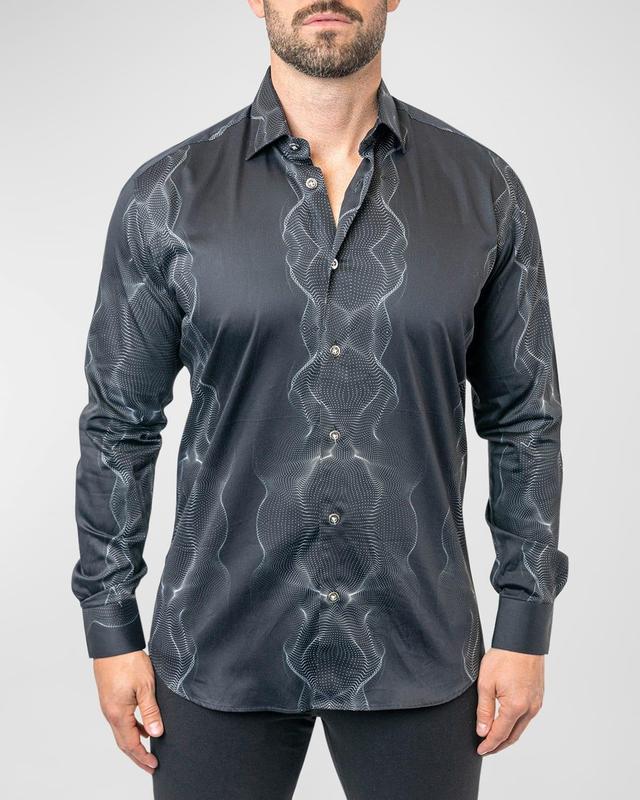 Maceoo Fibonacci Frequency Egyptian Cotton Button-Up Shirt Product Image