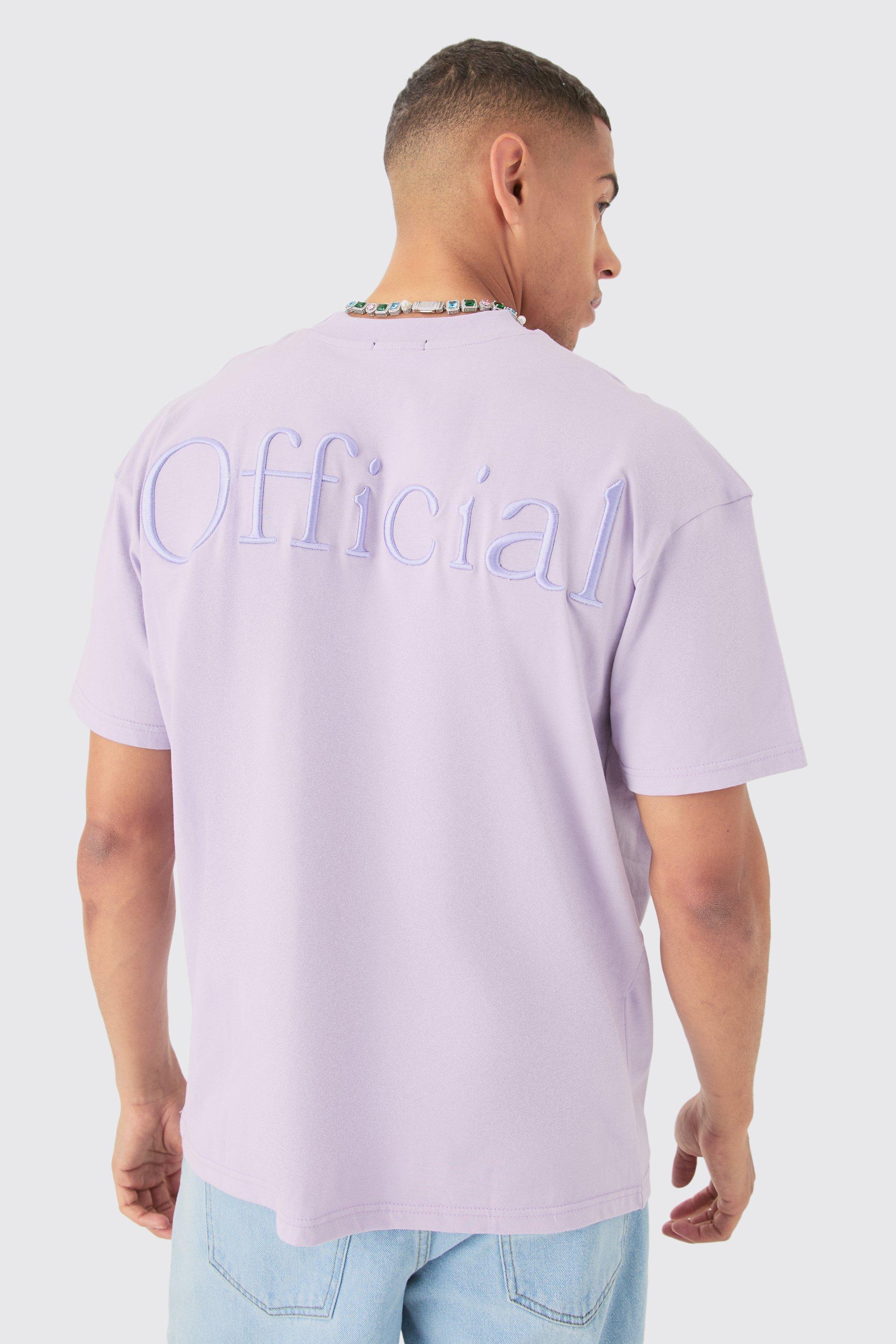 Oversized Extended Neck Heavyweight Official T-shirt | boohooMAN USA Product Image