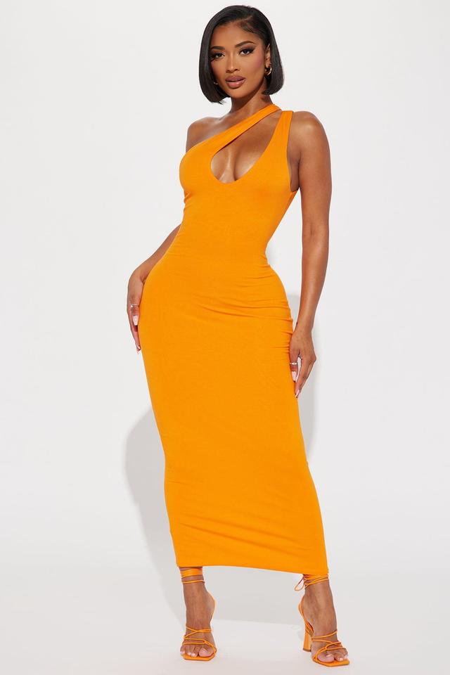 Keep It Routine Midi Dress - Orange Product Image