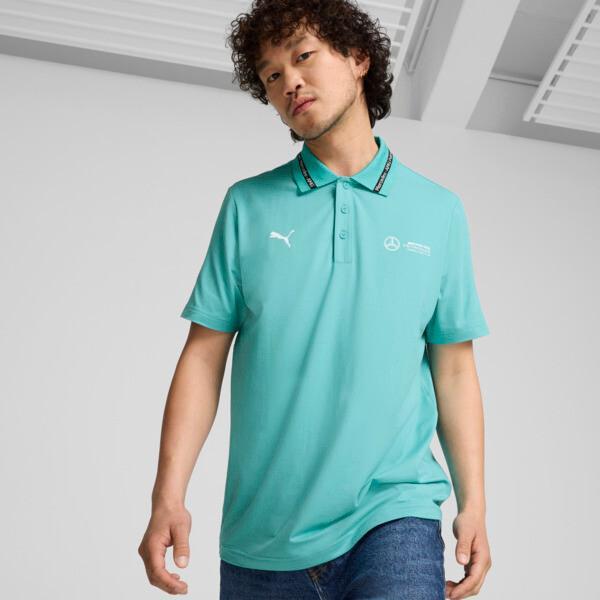 PUMA Mercedes-AMG Petronas F1Â® Men's Cloudspun Polo Shirt Product Image