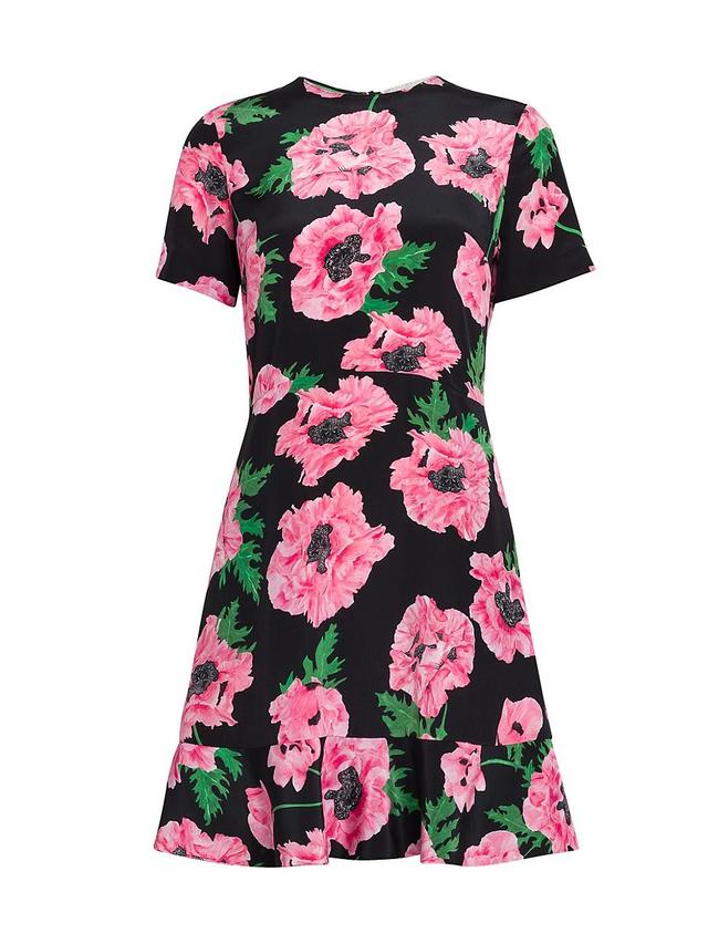 Womens Iconic Poppy Print Minidress Product Image