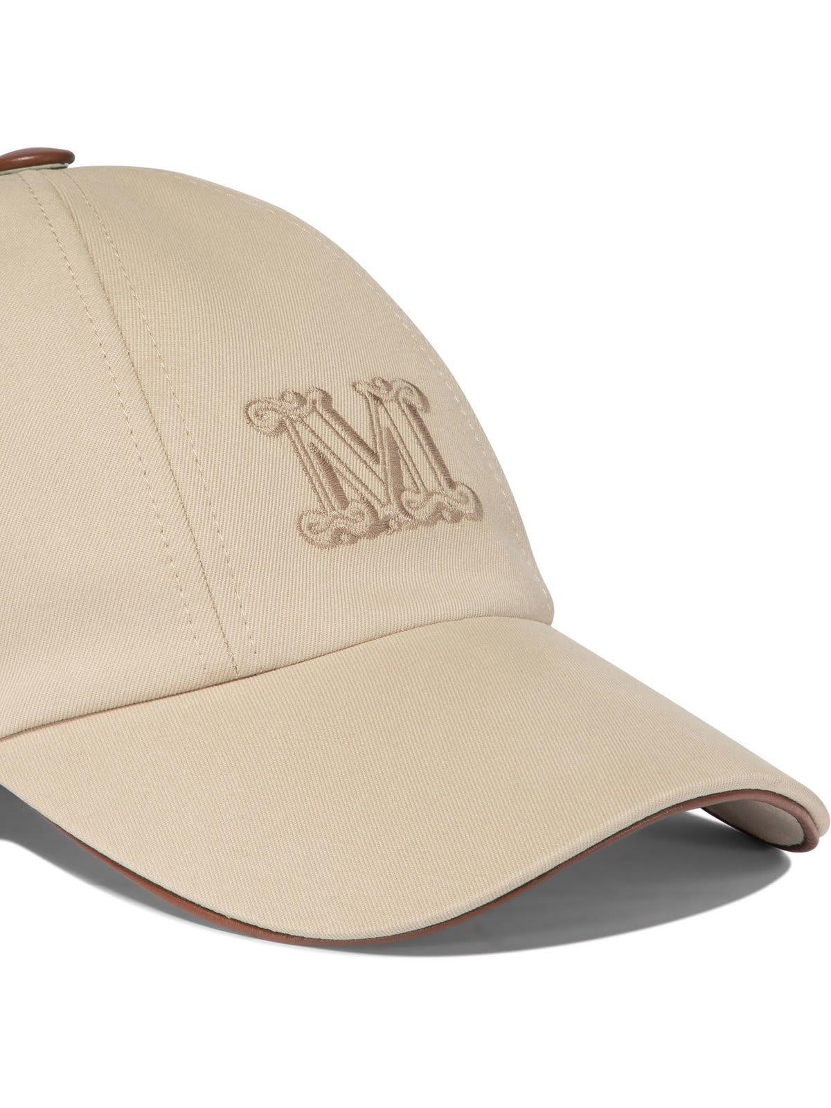 Logo Embroidered Baseball Cap In Beige Product Image