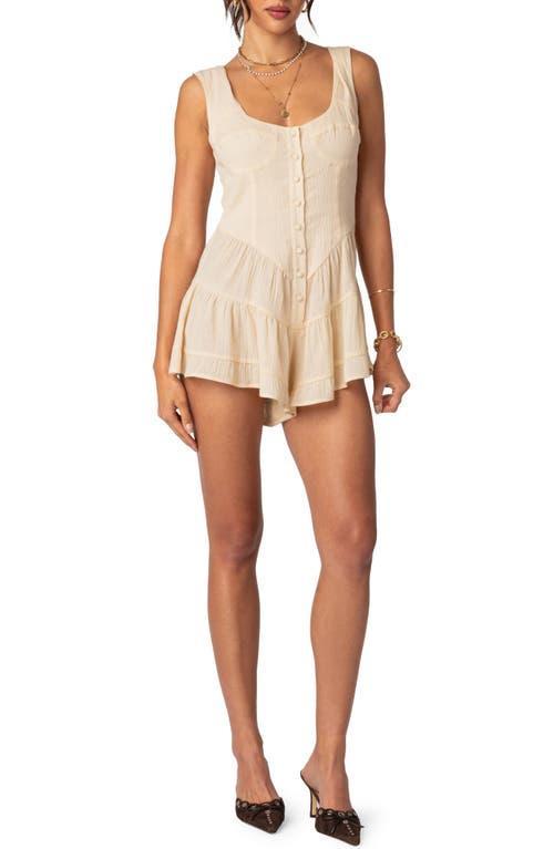 EDIKTED Veronica Texture Cover-Up Romper Product Image