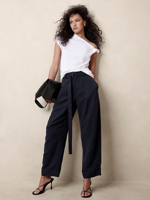 High-Rise Barrel Tencel™-Linen Pant product image