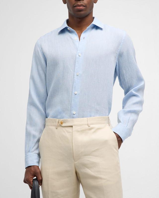 Mens Linen Sport Shirt Product Image