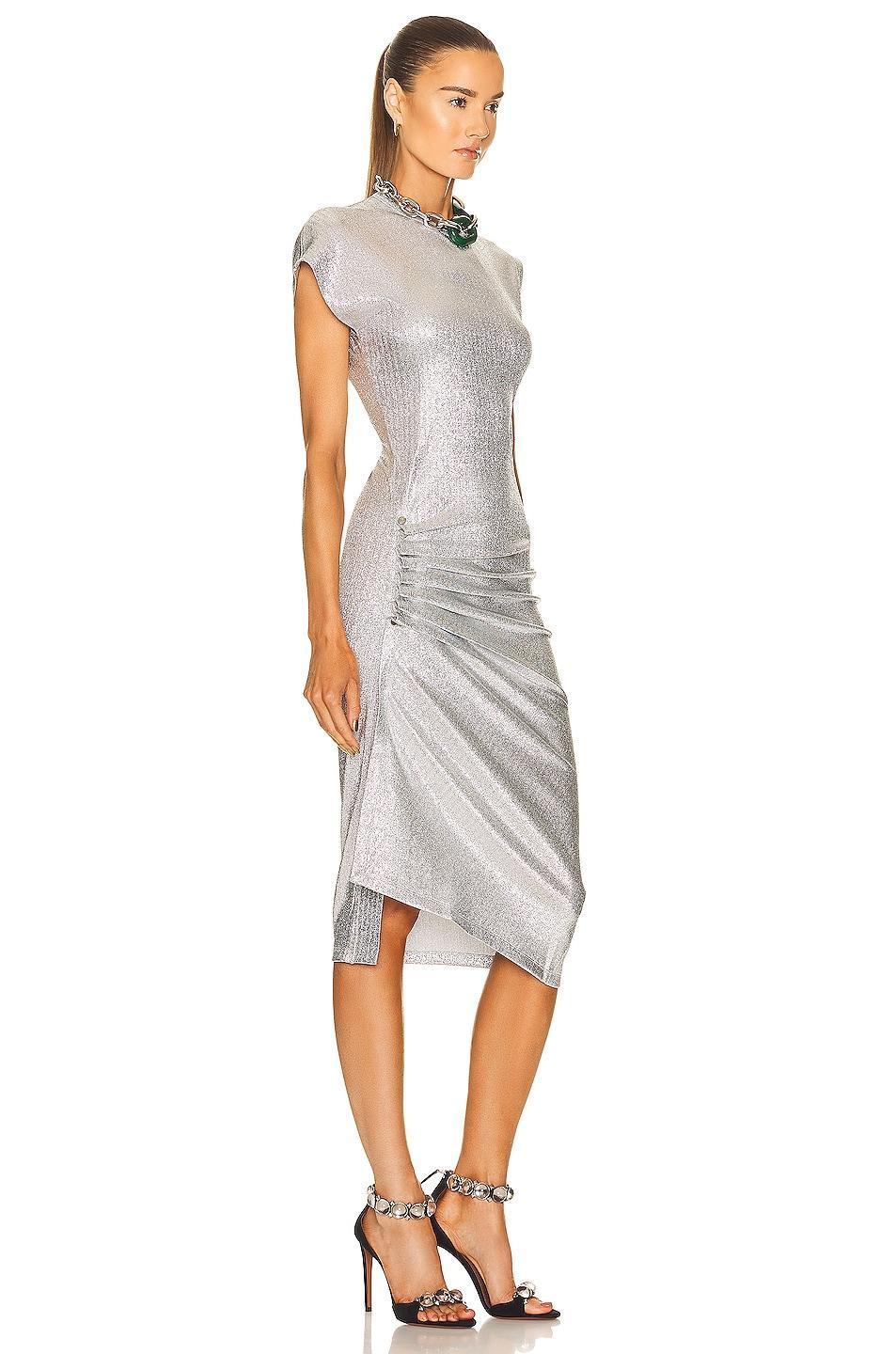 RABANNE Midi Dress in Metallic Product Image