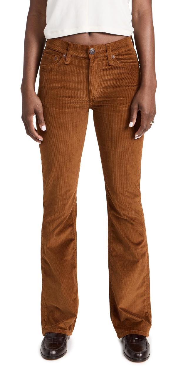 Womens Peyton Mid-Rise Bootcut Corduroy Pants Product Image