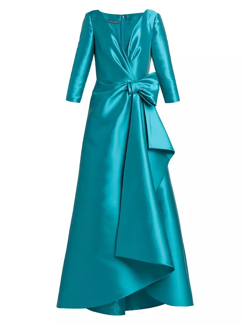 Satin Wrap Bow Gown product image