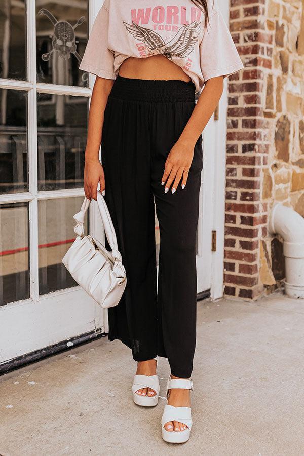 Urban Wonders High Waist Pants In Black Product Image