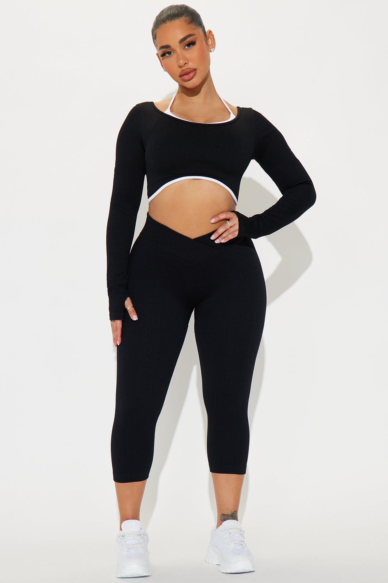 Stay Grounded Effortless Seamless Bolero Active Top - Black Product Image