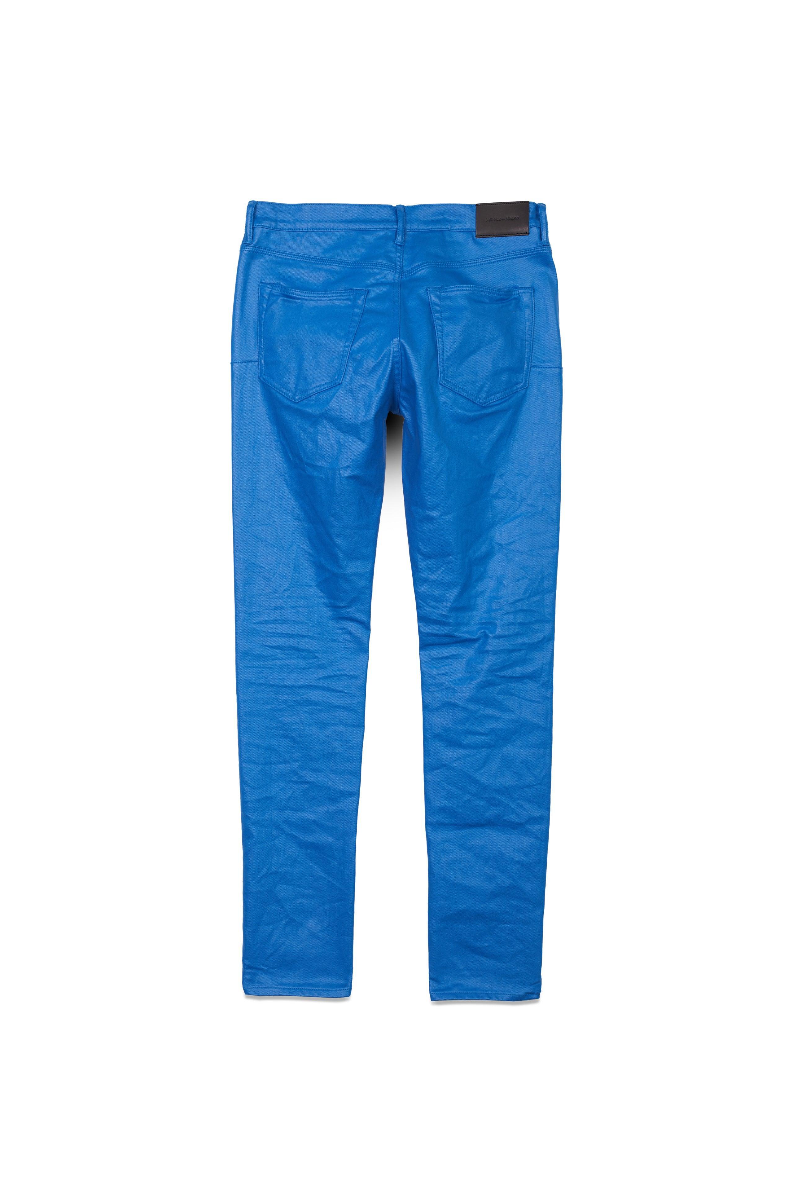 P001 LOW RISE SKINNY JEAN - Patent Film Blue Male Product Image