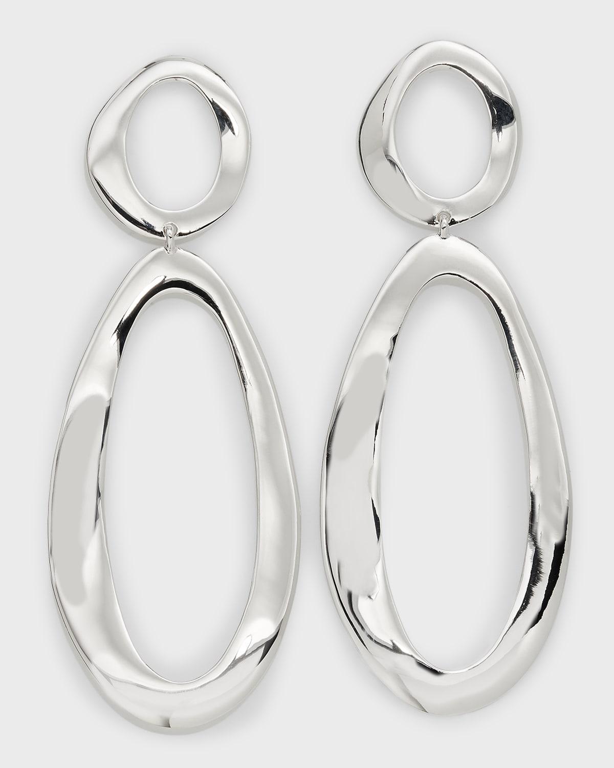 Ippolita Large Oval Snowman Wavy Earrings Product Image