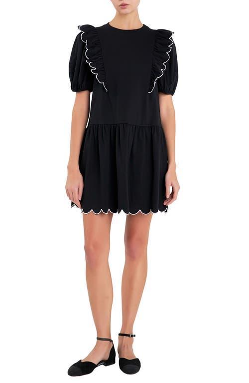 English Factory Scallop Edge Ruffle Knit Minidress Product Image