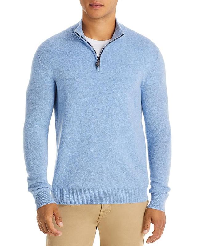 The Mens Store at Bloomingdales Seaglass Cashmere Half-Zip Sweater - Exclusive Product Image