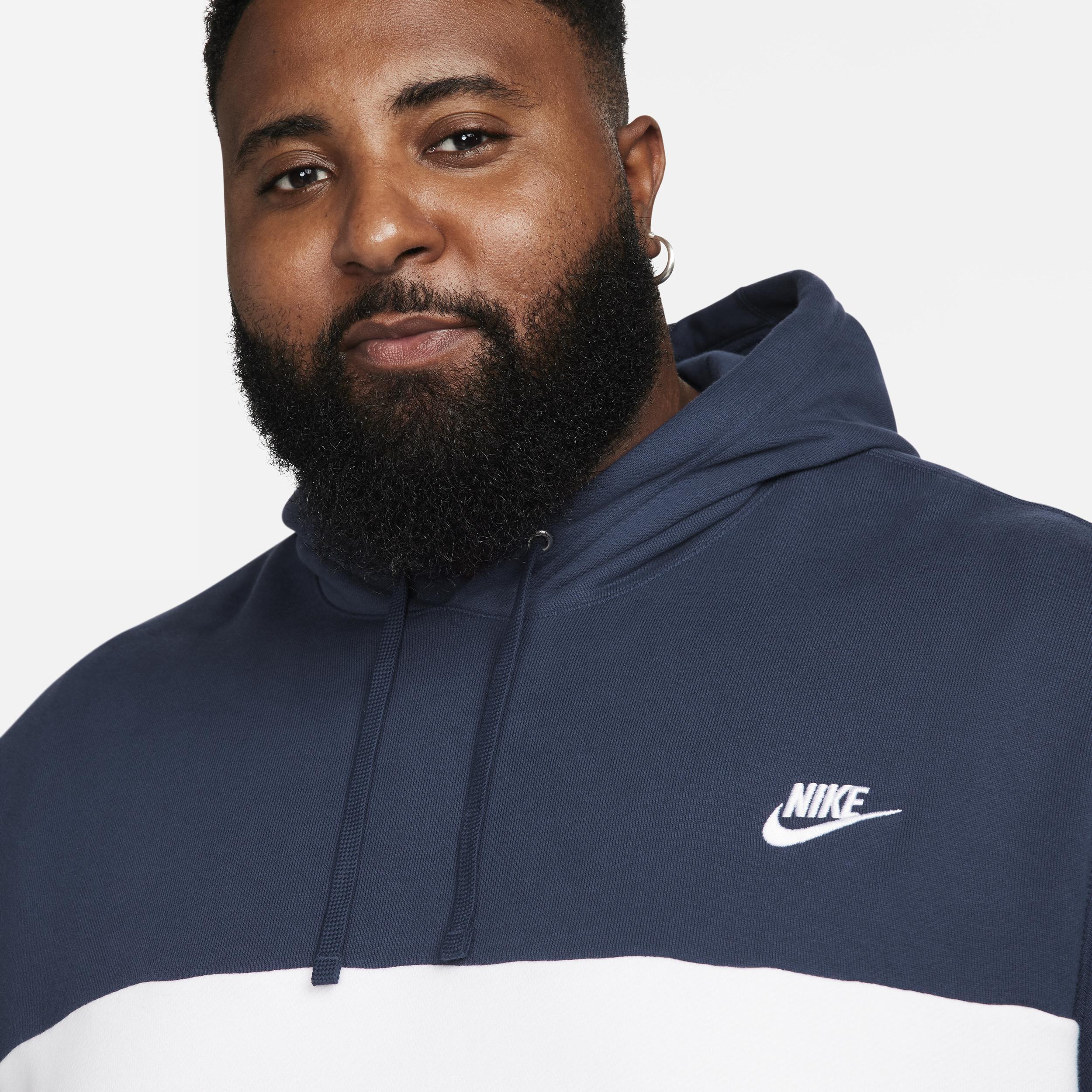 Nike Men's Club Fleece French Terry Color-Blocked Hoodie Product Image