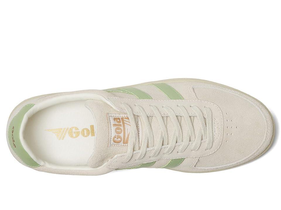 Gola Grandslam Suede (Off-White/Patina Green) Women's Shoes Product Image