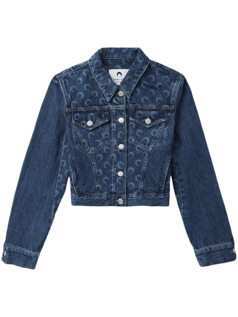 Deadstock Moonogram-pattern denim jacket product image