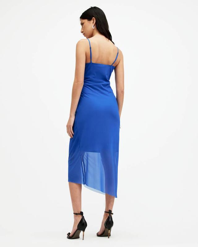 Ulla Mesh Draped Midi Dress Product Image