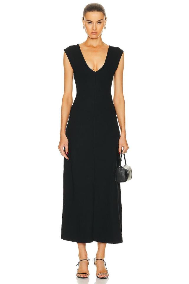 LESET Rio V Neck Maxi Dress Black. (also in ). Product Image