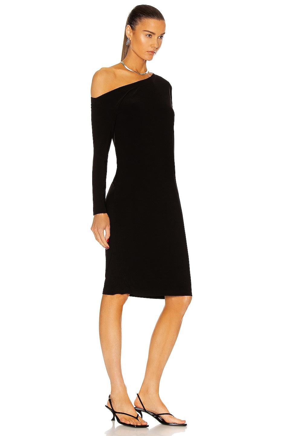 Norma Kamali Drop Shoulder Dress Black. (also in M, S, XS). Product Image