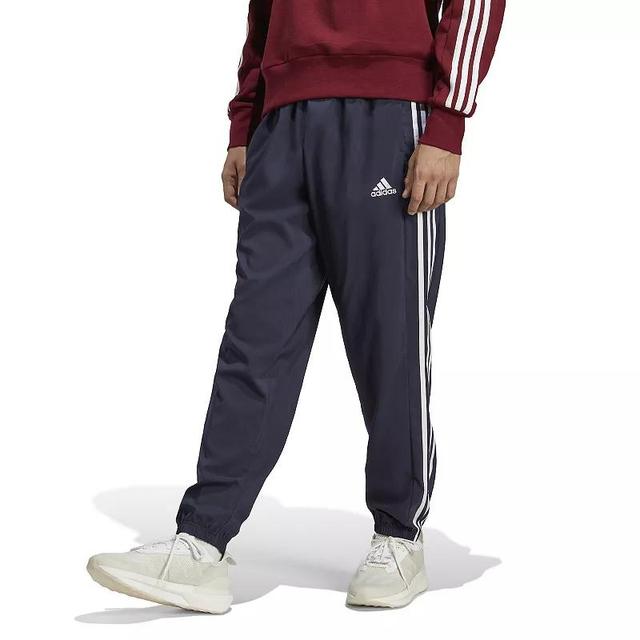 Big & Tall adidas AEROREADY Essentials Elastic Cuff Woven 3-Stripes Pants, Mens Product Image