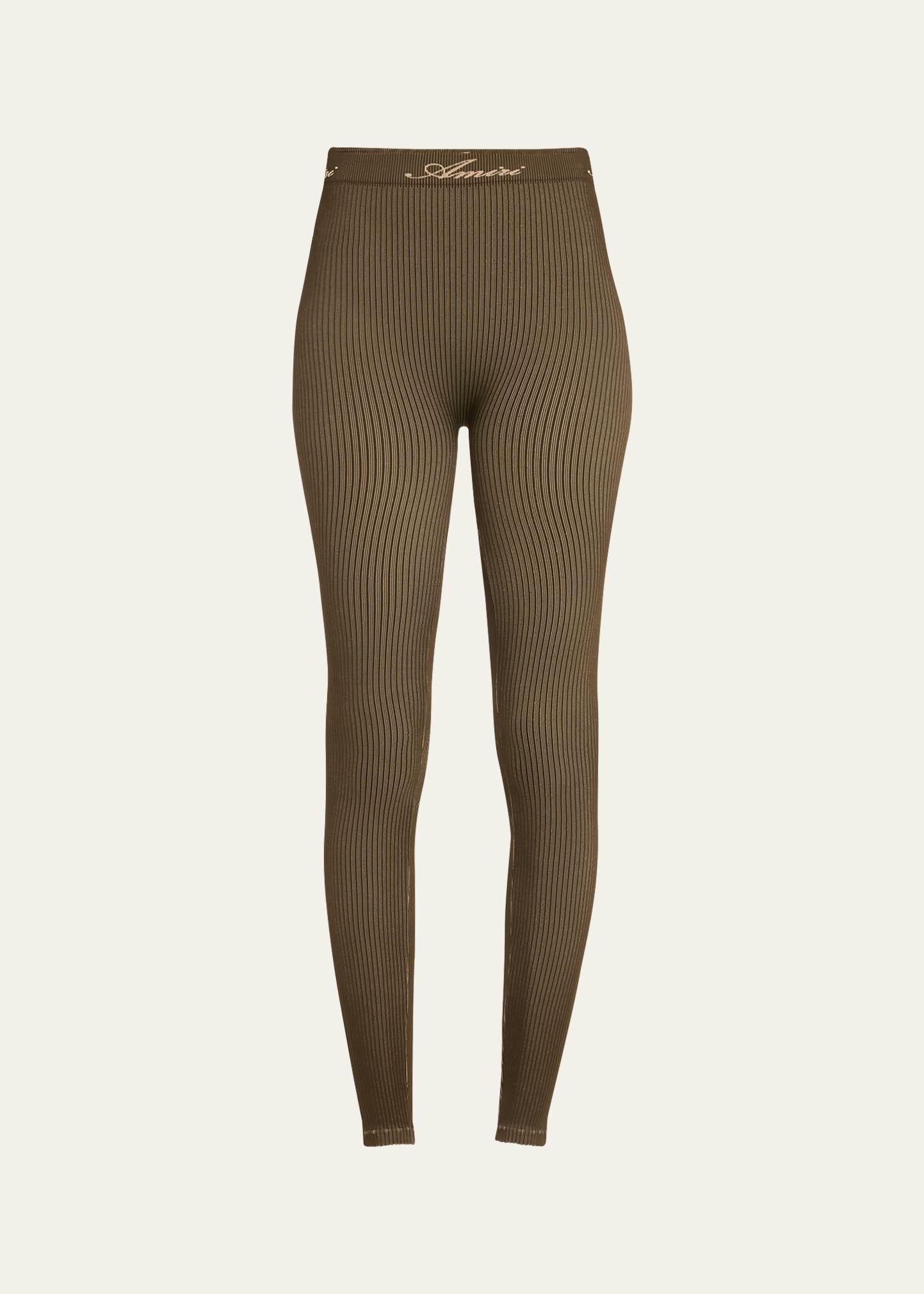 Womens Ribbed Seamless Leggings Product Image