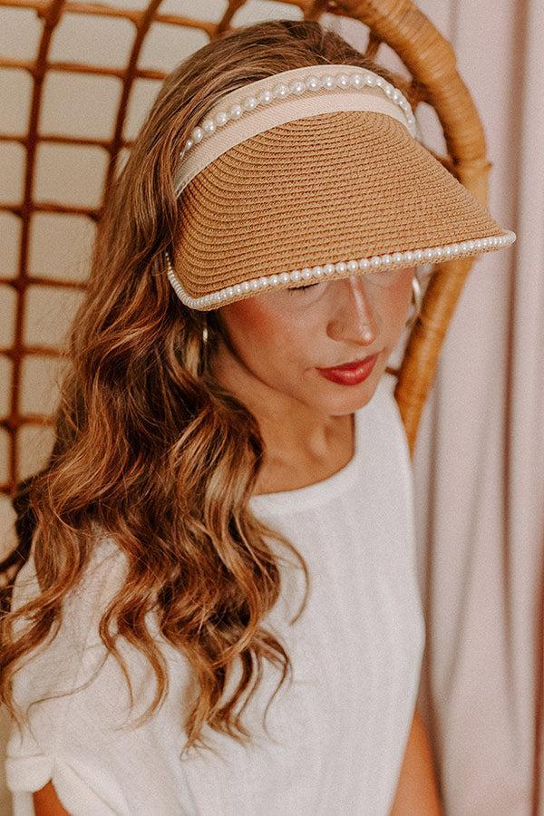 Sunshine Delight Raffia Visor In Tan Product Image