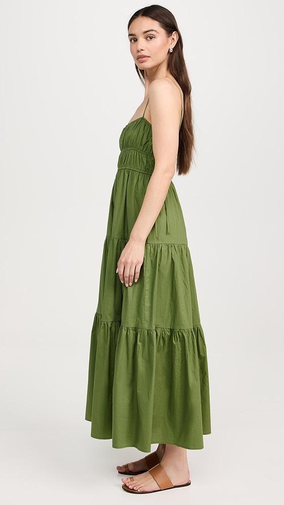 Moon River Shirred Midi Dress | Shopbop Product Image