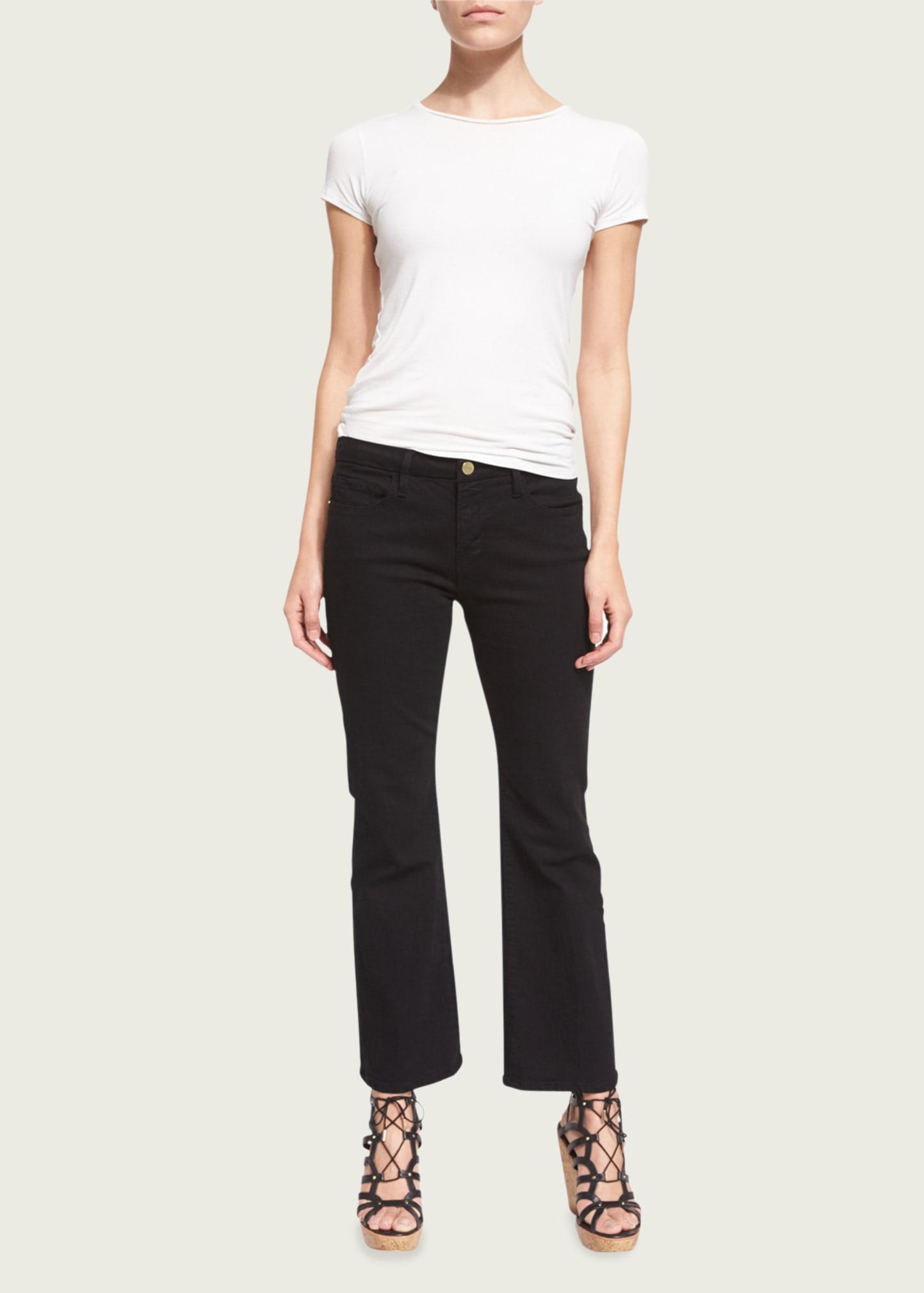 Womens Le Crop Mid-Rise Bootcut Jeans Product Image