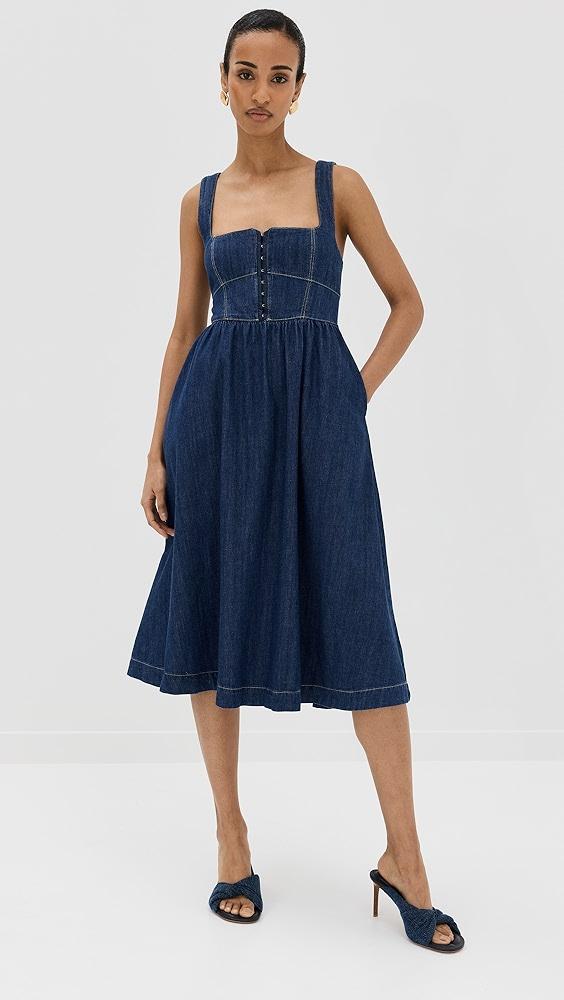 Reformation Tagliatelle Denim Dress | Shopbop Product Image