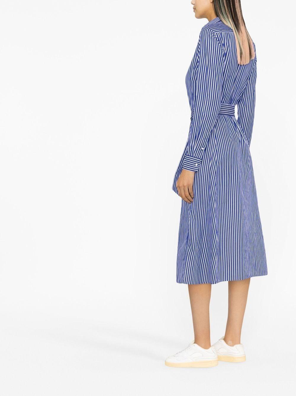 striped belted shirt dress Product Image