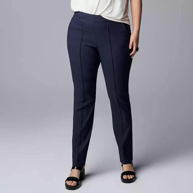 Womens Simply Vera Vera Wang Pintuck Slim Straight Pants Product Image