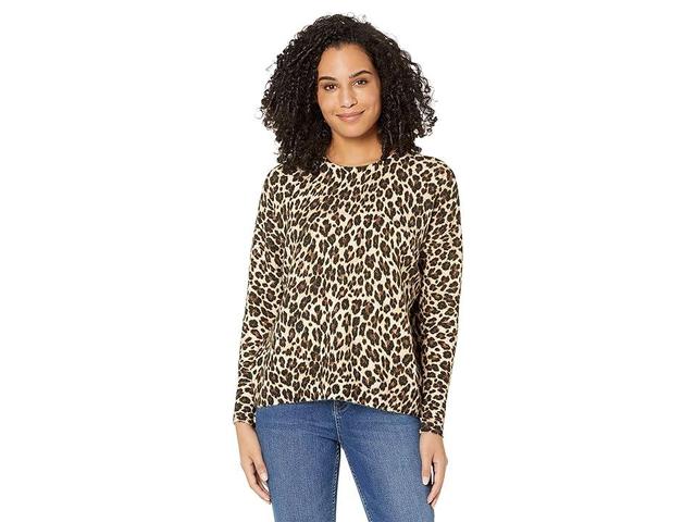 Vince Camuto Elegant Leopard Printed Cozy (Malted) Women's Sweater Product Image