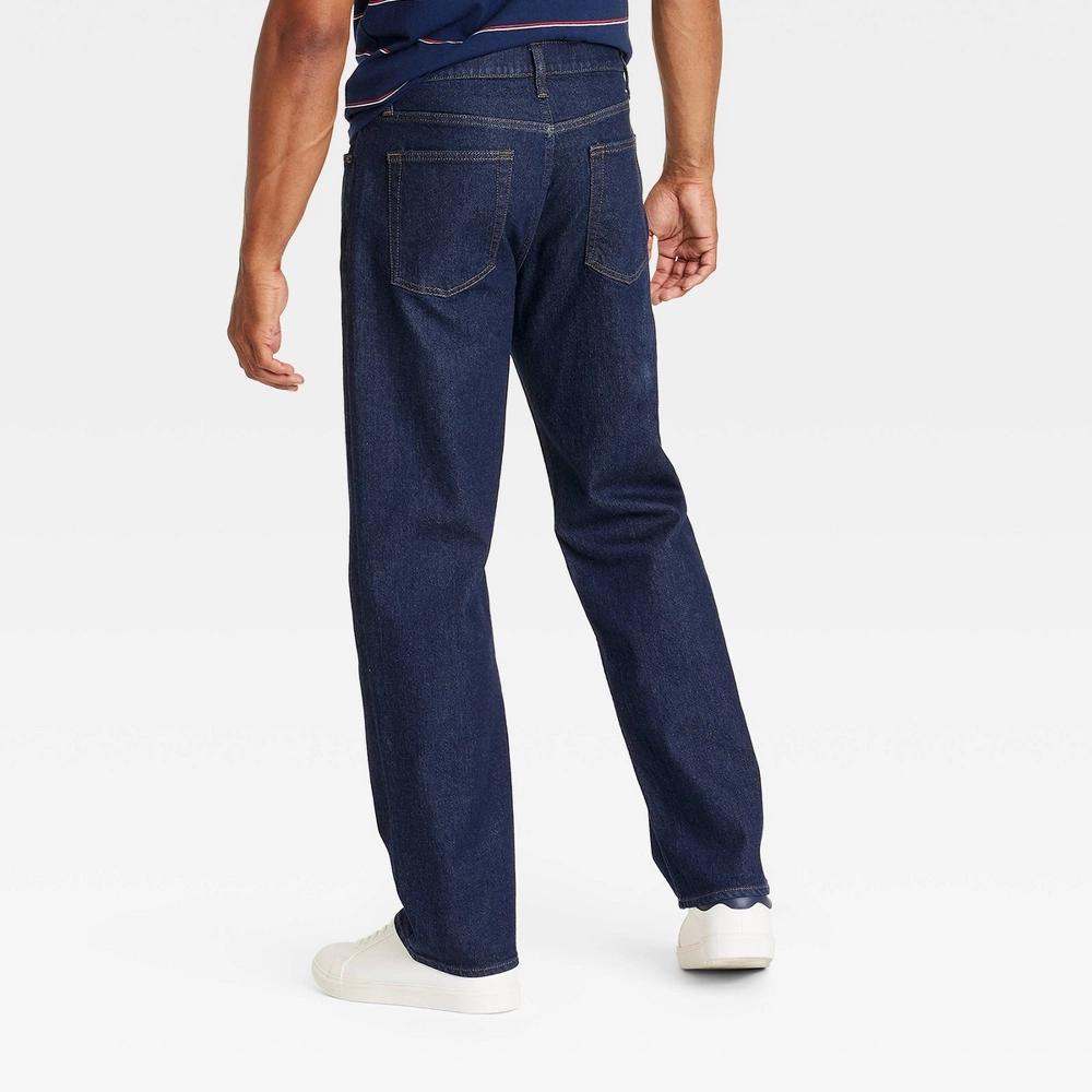 Men's Relaxed Fit Jeans - Goodfellow & Co™ Dark Wash 34x34 Product Image