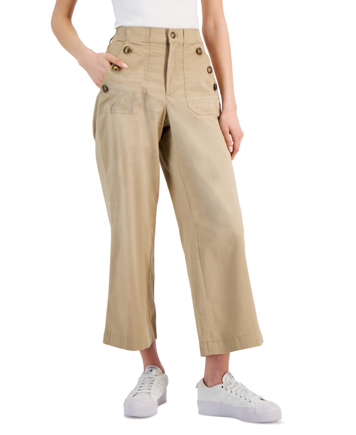 Women's High-Rise Wide-Leg Sailor Pants  Product Image