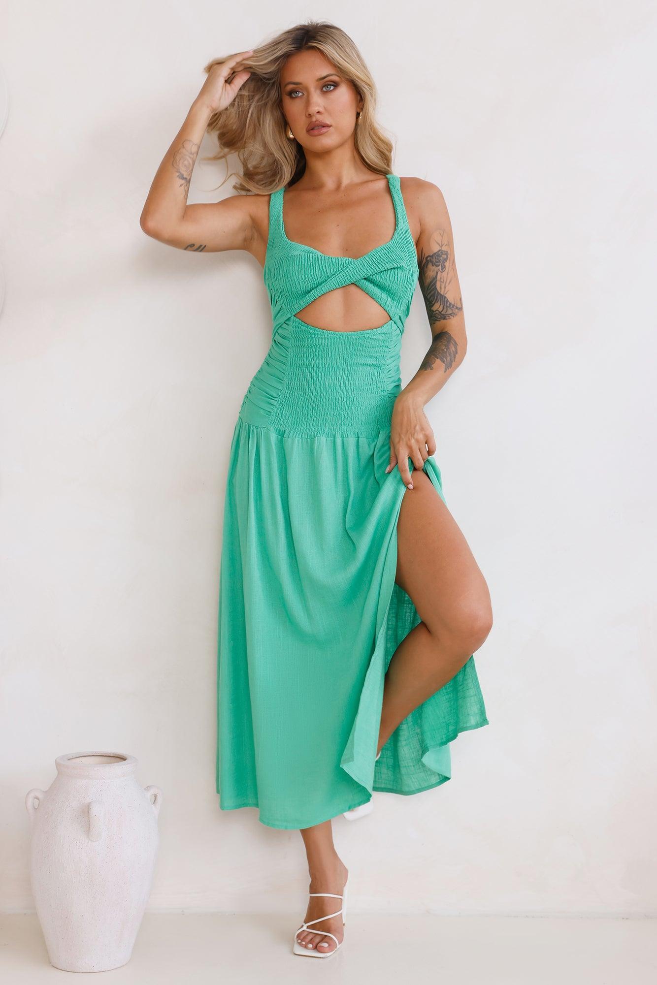 Fairy Lover Maxi Dress Light Green Product Image