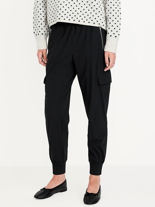 High-Waisted SleekTech Cargo Joggers Product Image