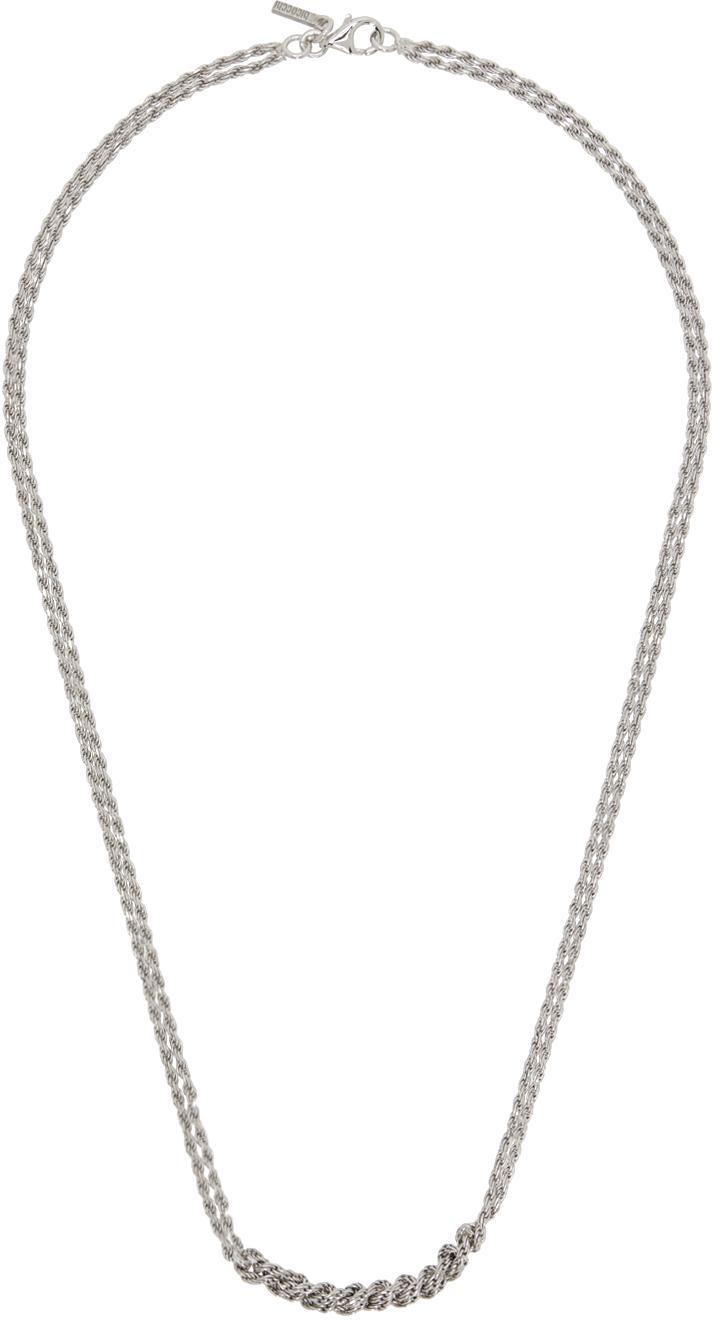 EMANUELE BICOCCHI Silver Crochet Necklace Product Image