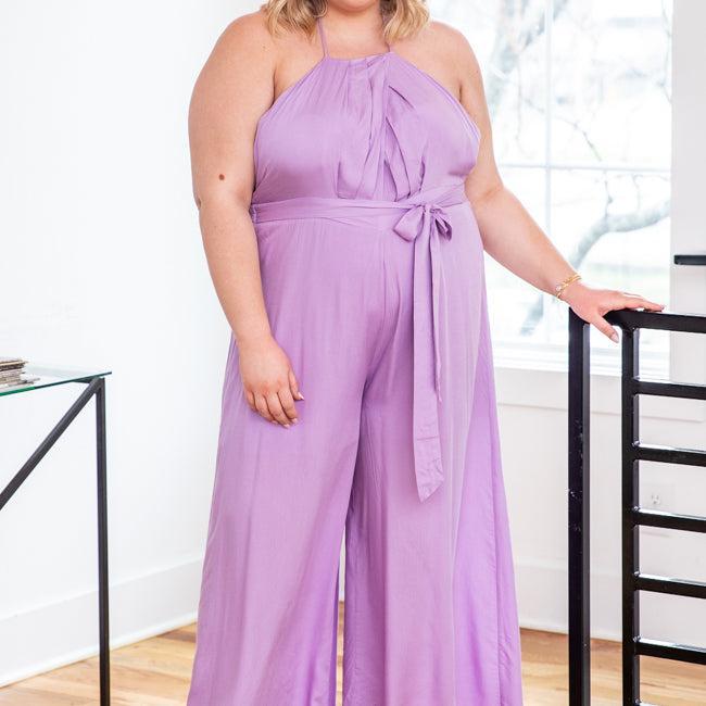 Cater To You Lavender Halter Jumpsuit FINAL SALE Product Image