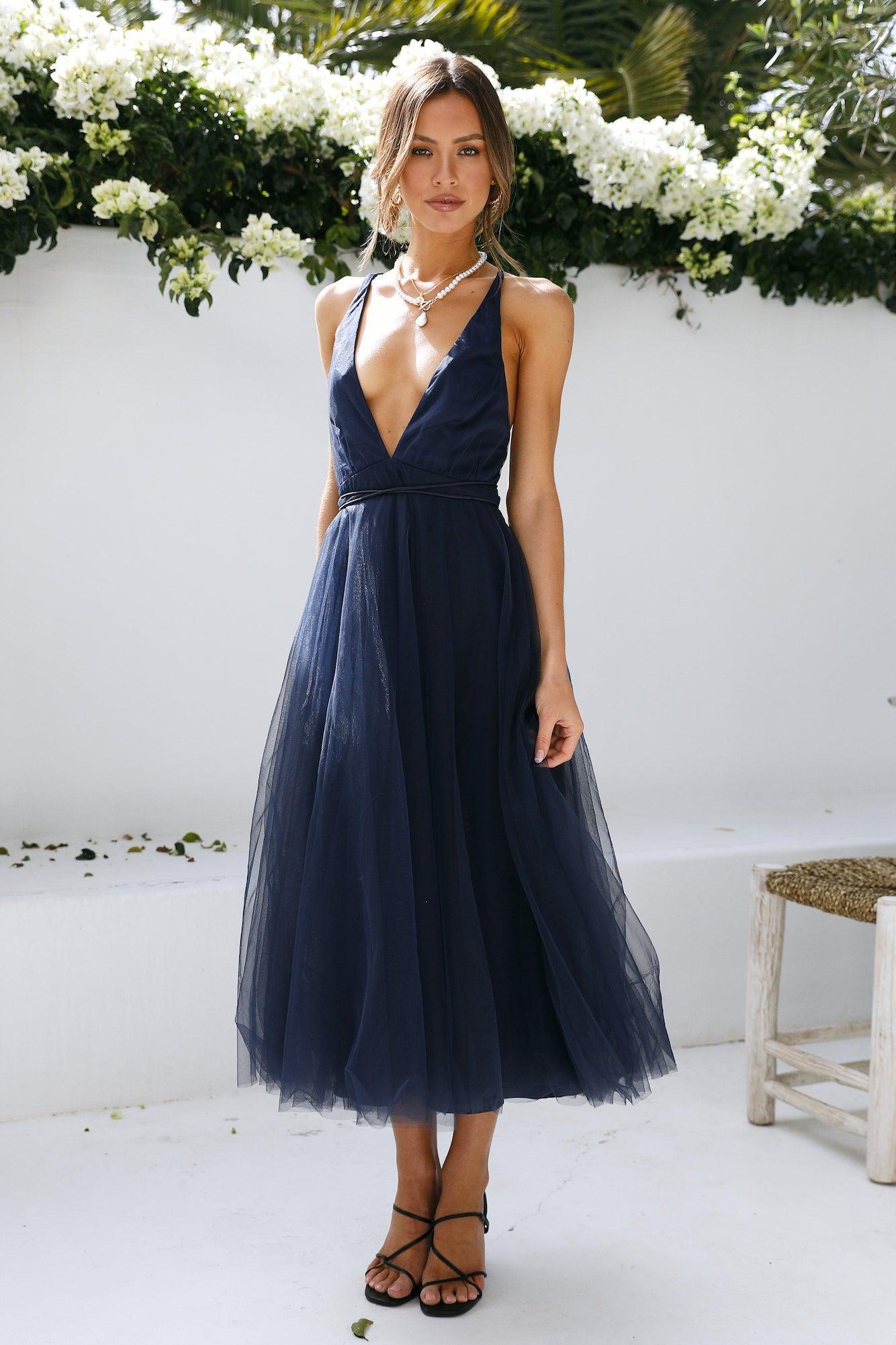 Summer Cinderella Midi Dress Navy product image