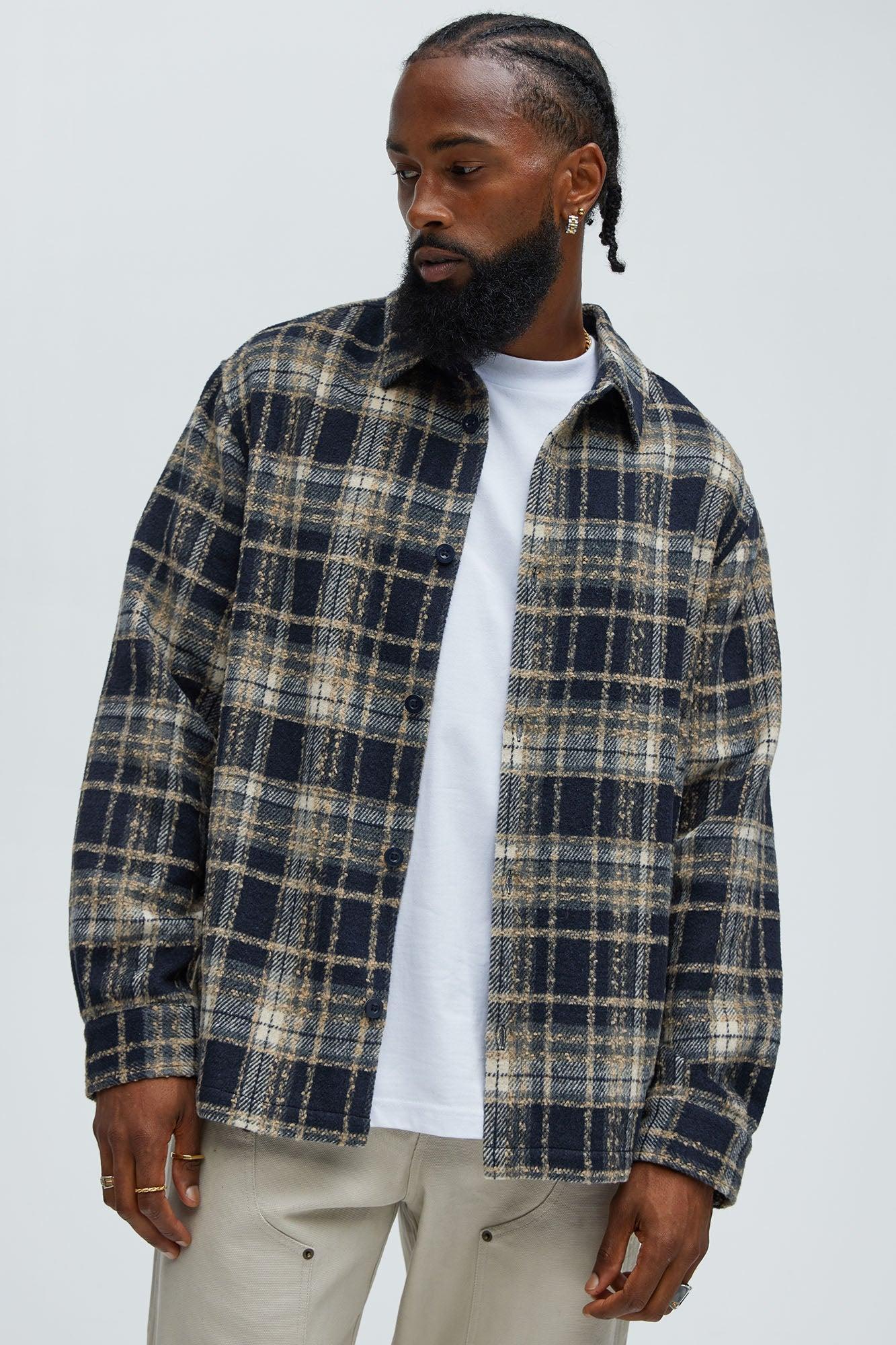 Tondo Plaid Button Up Shirt - Black/combo Product Image