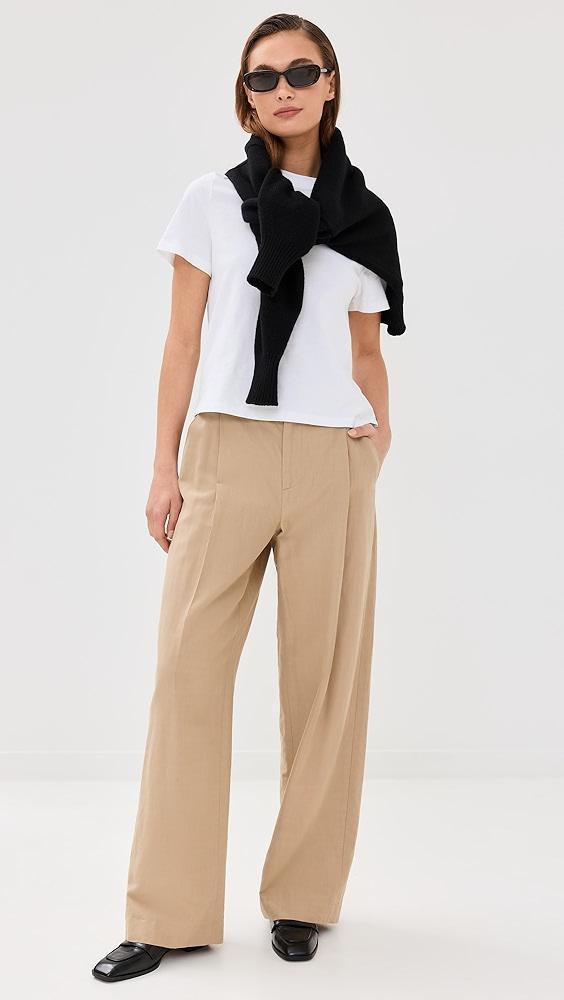 Vince High Waisted Casual Tailored Wide Leg Pants | Shopbop Product Image