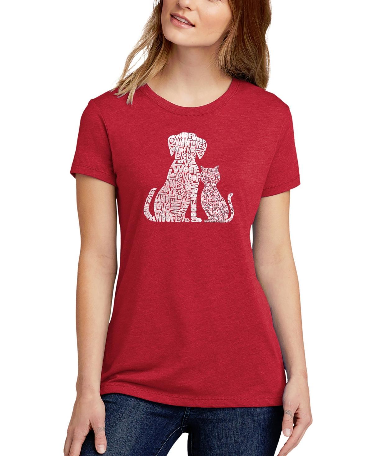 Womens Premium Blend Word Art Dogs and Cats T-shirt Product Image