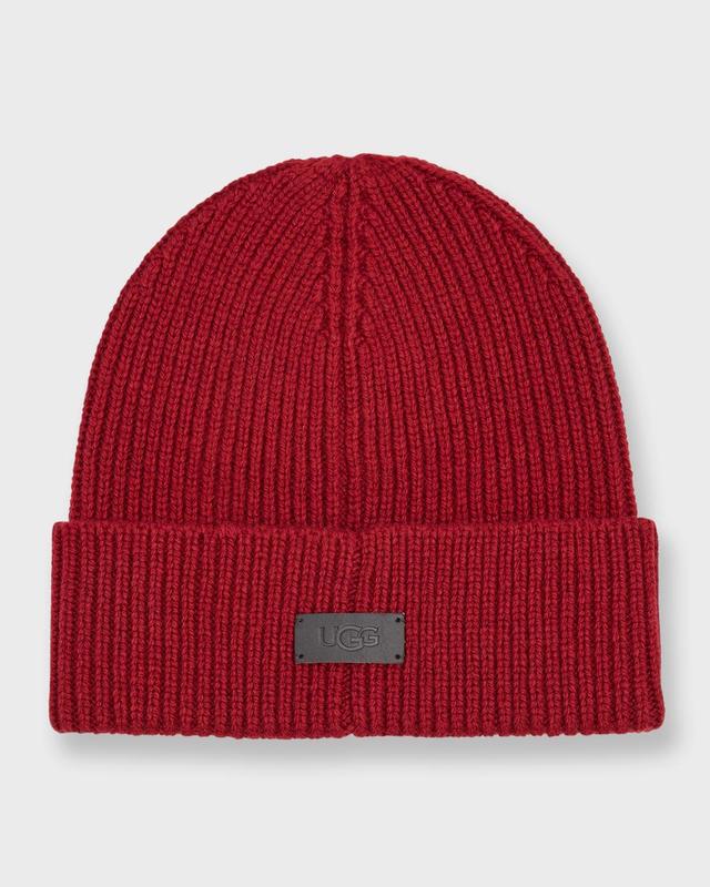 Mens Wide Cuff Ribbed Beanie Hat Product Image