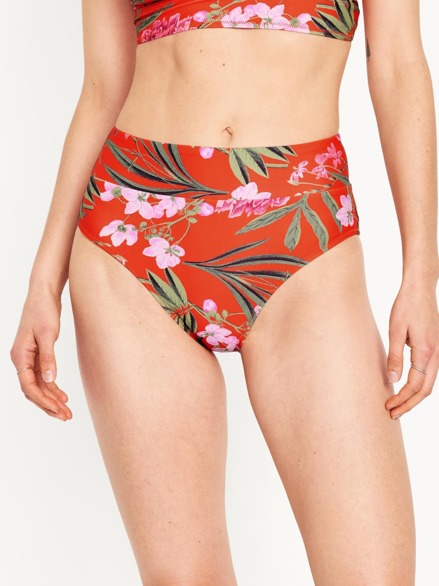 High-Waisted French-Cut Swim Bottoms for Women Product Image