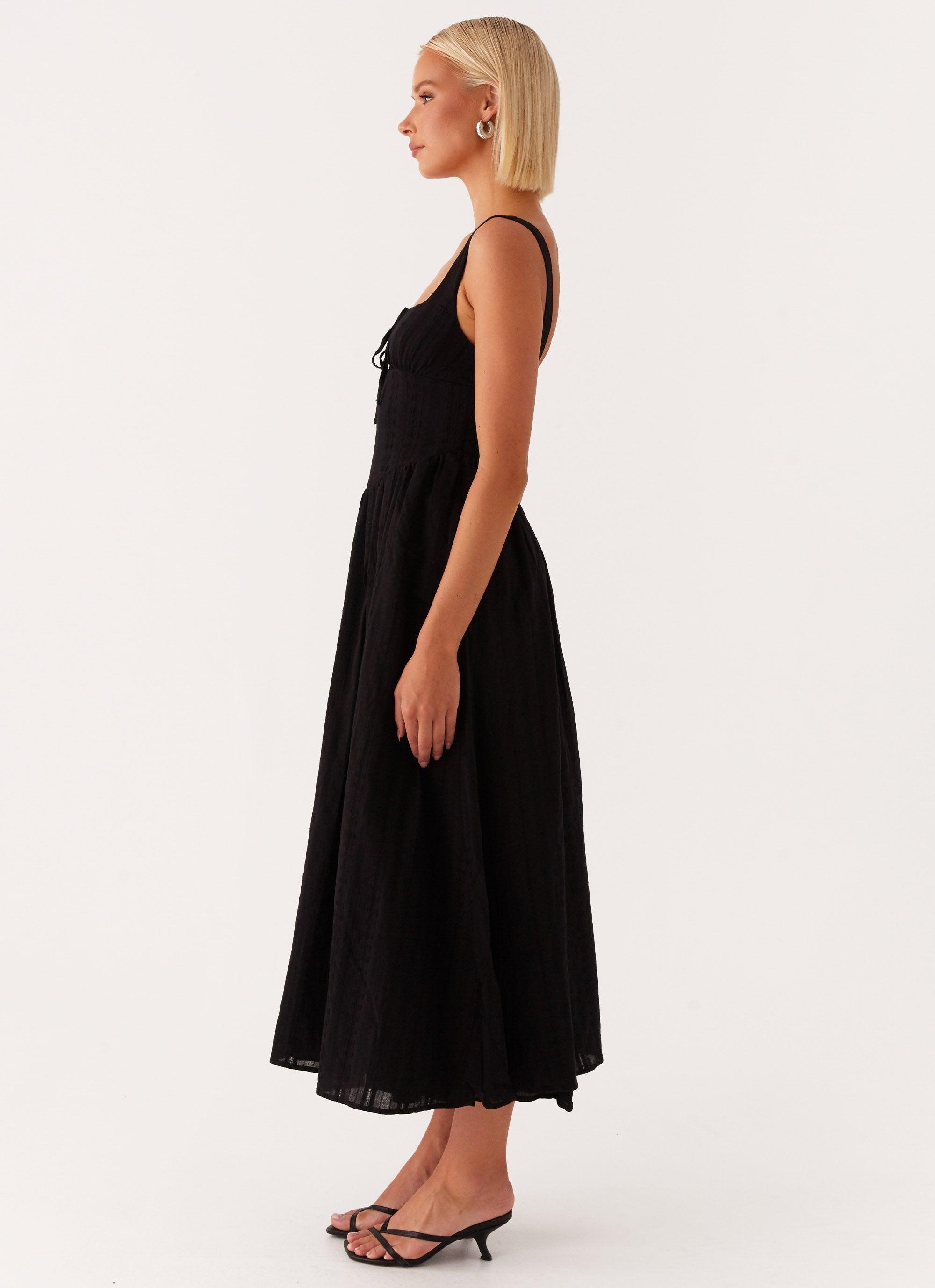 Pascuelle Midi Dress - Black Product Image